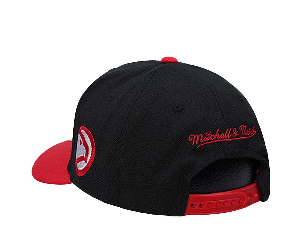 Mitchell & Ness Atlanta Hawks Shredder Stretch Hardwood Classic Red Flex Snapback Casquette