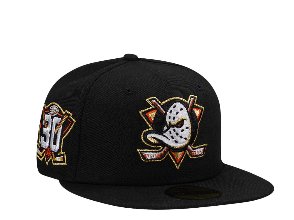 New Era Anaheim Ducks 30th Anniversary Black Metallic Edition 59Fifty Fitted Casquette