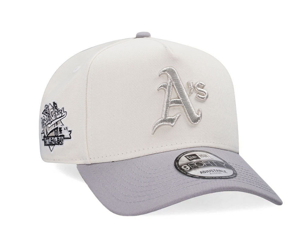 New Era Oakland Athletics World Series 1989 Metallic Chrome Two Tone 9Forty A Frame Snapback Casquette
