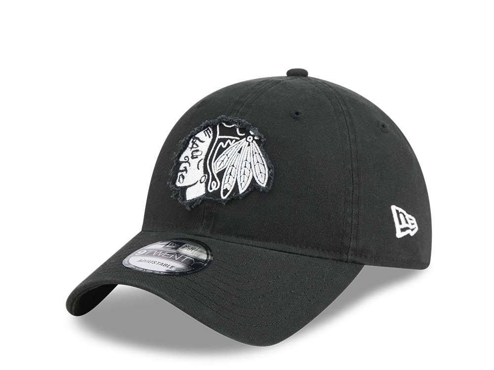 New Era Chicago Blackhawks Stamp Black 9Twenty Snapback Casquette