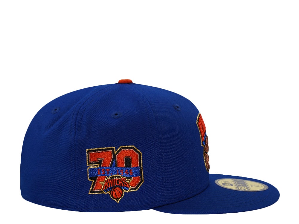 New Era New York Knicks 70th Anniversary Royal Blue Prime Edition 59Fifty Fitted Casquette