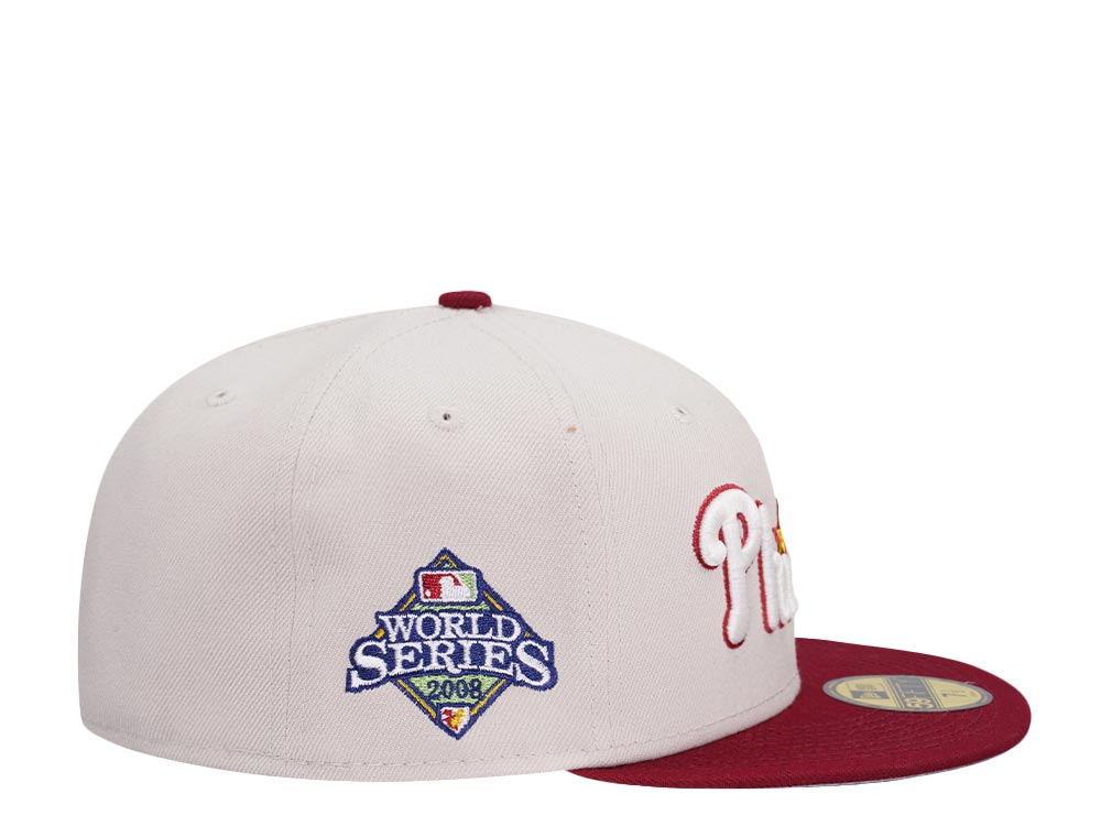 New Era Philadelphia Phillies World Series 2008 Stone Glow Two Tone Edition 59Fifty Fitted Casquette