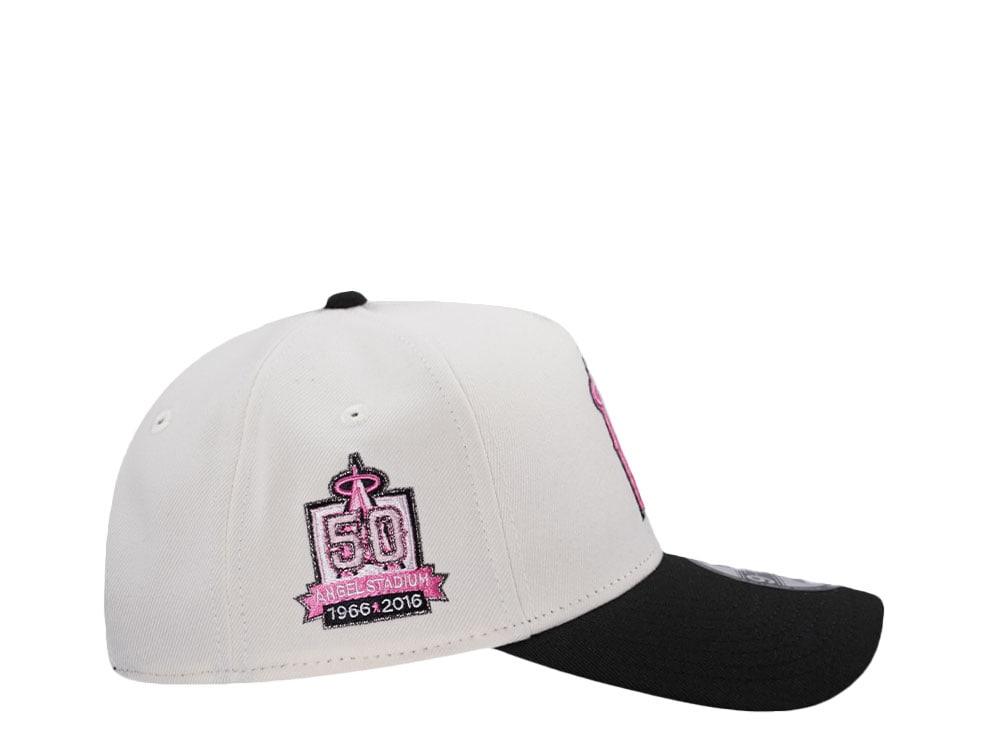 New Era Anaheim Angels 50th Anniversary Chrome Pink Two Tone Edition 9Forty A Frame Snapback Casquette
