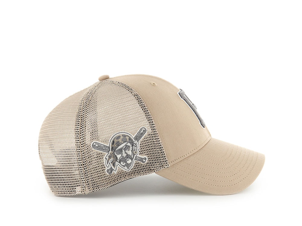 47Brand Pittsburgh Pirates Khaki Branson Edition Trucker MVP Snapback Casquette