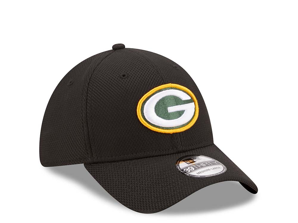 New Era Green Bay Packers Black 39Thirty Stretch Casquette