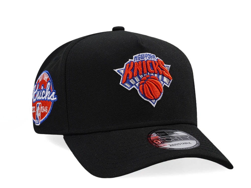 New Era New York Knicks Black Classic Edition 9Forty A Frame Snapback Casquette