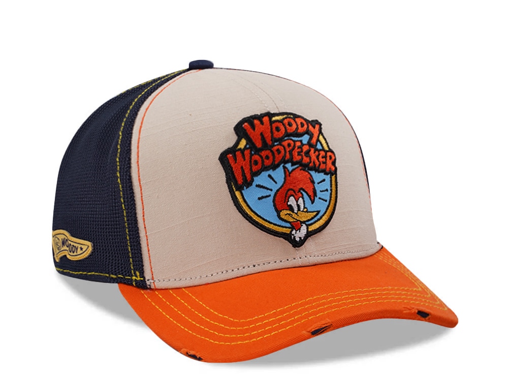 Capslab Woody Woodpecker Distressed Brown Trucker Snapback Casquette