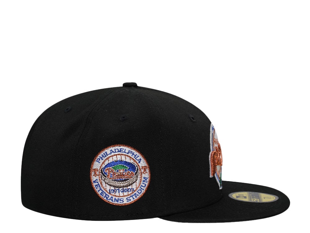 New Era Philadelphia Phillies Veterans Stadium Black Copper Throwback Edition 59Fifty Fitted Casquette