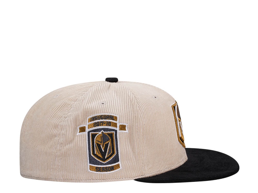 Mitchell & Ness Vegas Golden Knights Inaugural Season 17 Two Tone Cord Edition Dynasty Fitted Casquette