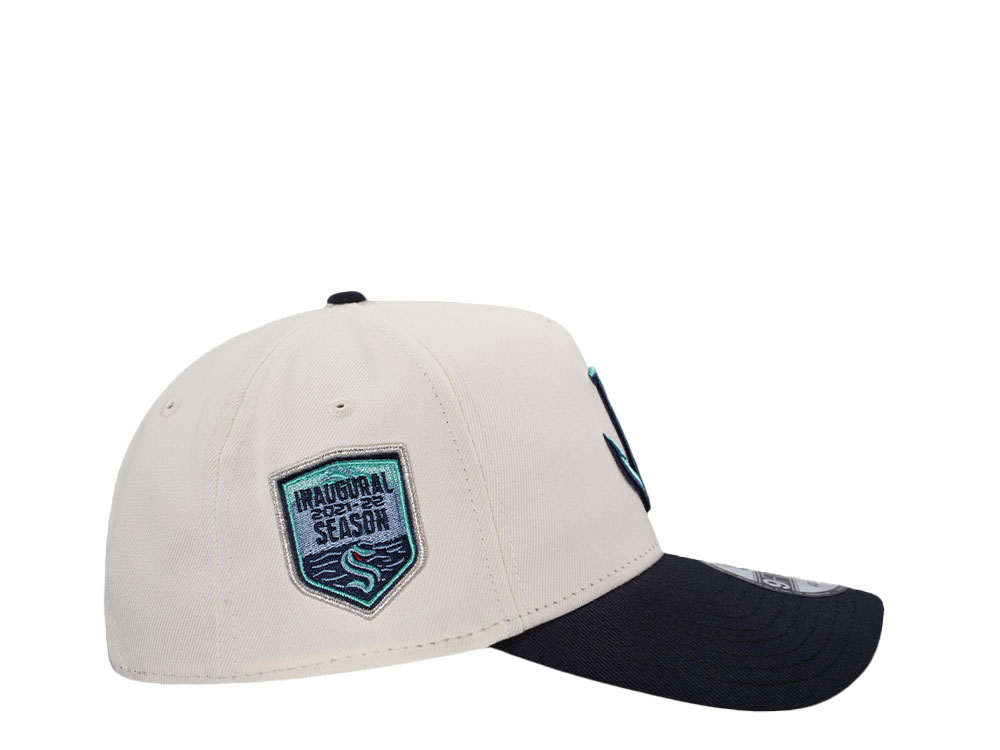 New Era Seattle Kraken Inaugural Season Chrome Two Tone Edition 9Forty A Frame Snapback Casquette