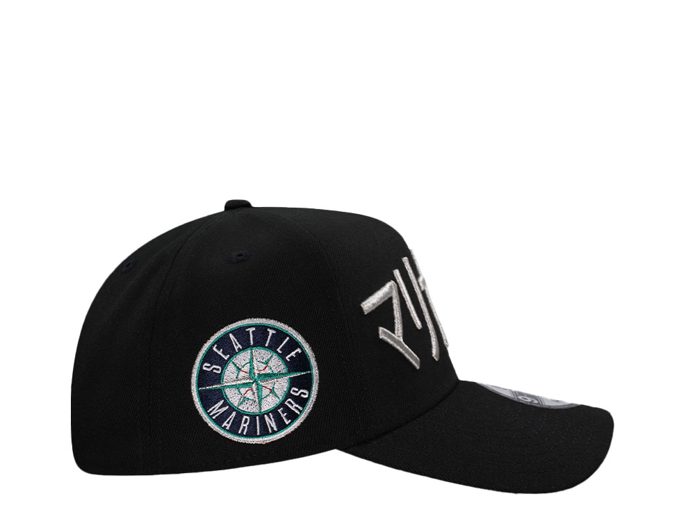 New Era Seattle Mariners Kanji Black Silver Prime Edition 9Forty A Frame Snapback Casquette