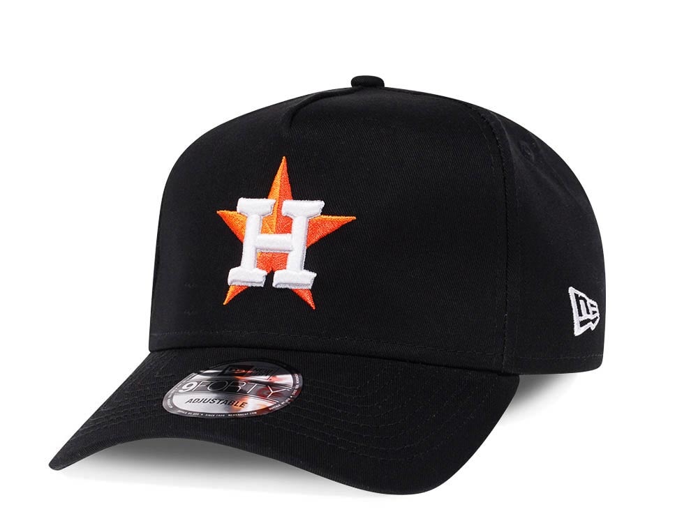 New Era Houston Astros Black 9Forty A Frame Snapback Casquette