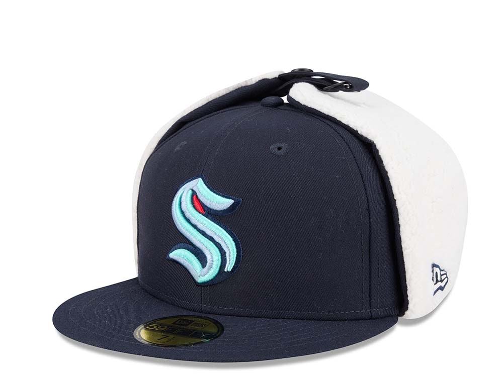 New Era Seattle Kraken Classic Navy 59Fifty Dogear Fitted Casquette