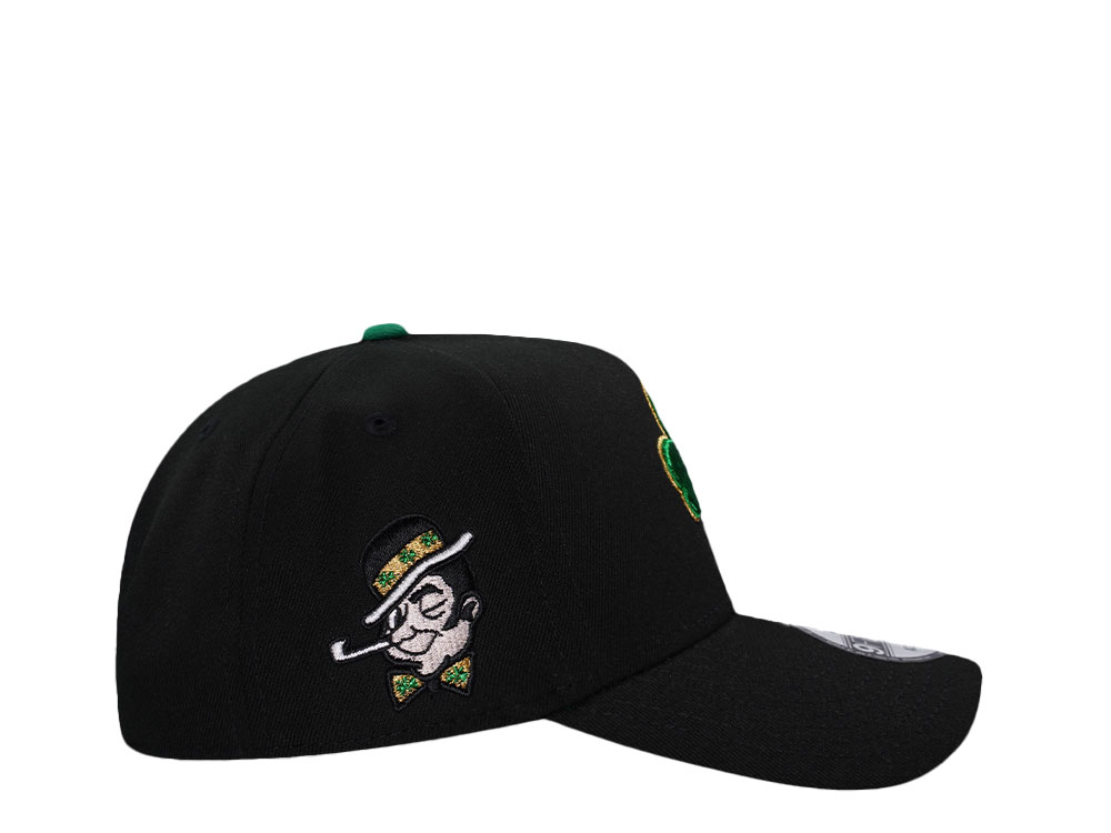 New Era Boston Celtics Black Throwback Edition 9Forty A Frame Snapback Casquette