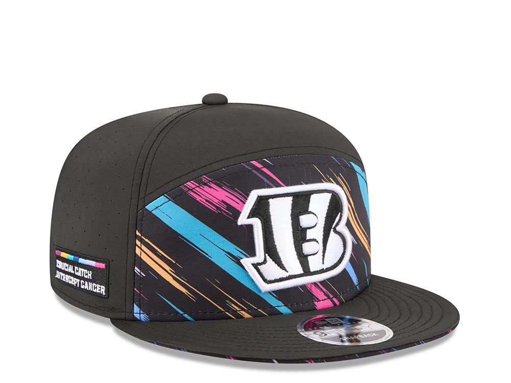 New Era Cincinnati Bengals Crucial Catch 2026 Black Edition 9Fifty Split Panel Snapback Casquette