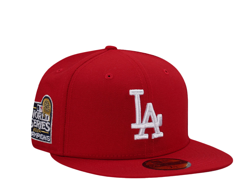New Era Los Angeles Dodgers World Series 2024 Champions Red Edition 59Fifty Fitted Casquette