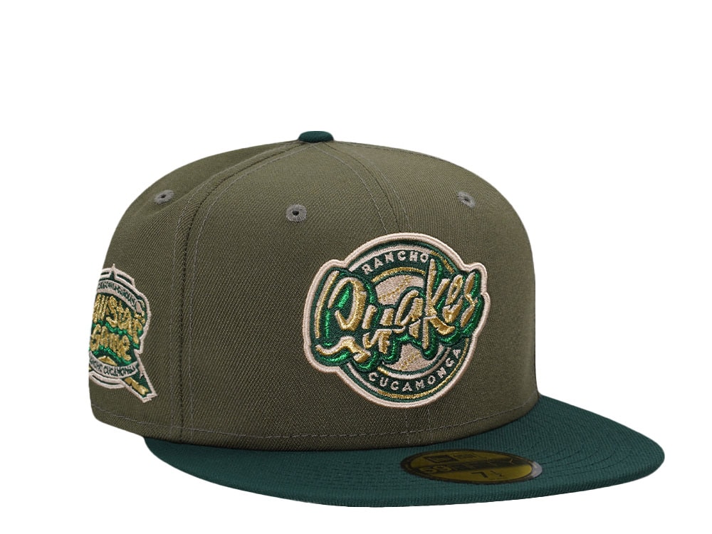 New Era Rancho Cucamonga Quakes All Star Game 2015 Sneaky Olive Two Tone Edition 59Fifty Fitted Casquette