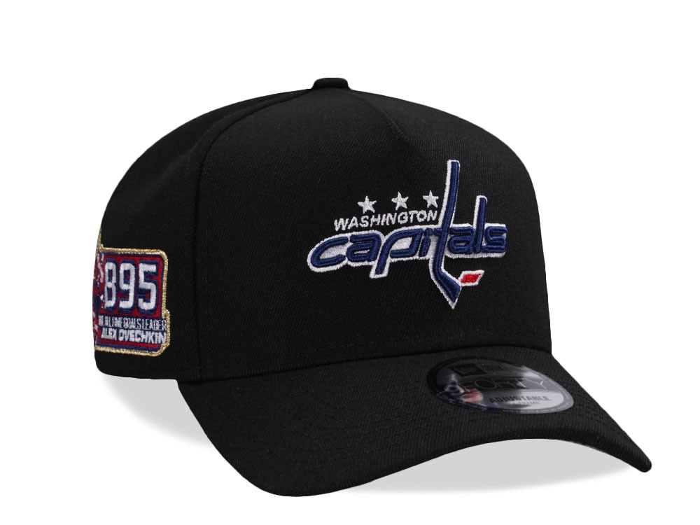 New Era Washington Capitals All Time Goals Leader Ovechkin Black Prime Edition 9Forty A Frame Snapback Casquette