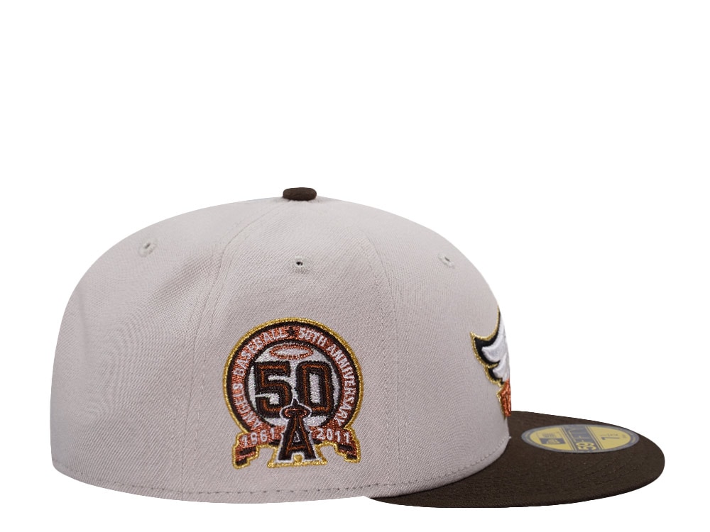 New Era Anaheim Angels 50th Anniversary Stone Two Tone Edition 59Fifty Fitted Casquette