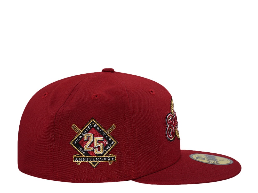 New Era Milwaukee Brewers 25th Anniversary Red Prime Edition  59Fifty Fitted Casquette