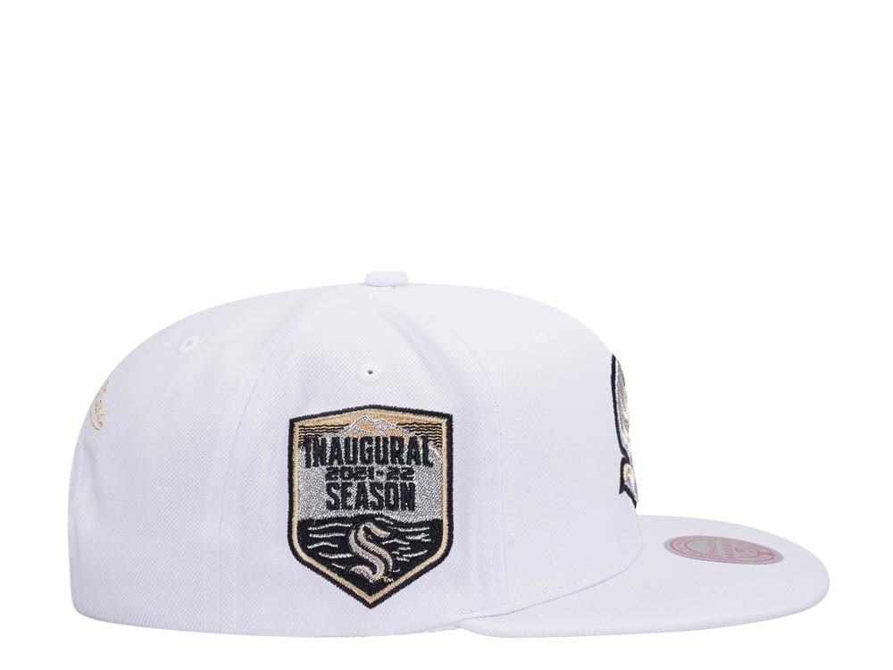 Mitchell & Ness Seattle Kraken Inaugural Season 2021-22 Winter White Snapback Casquette