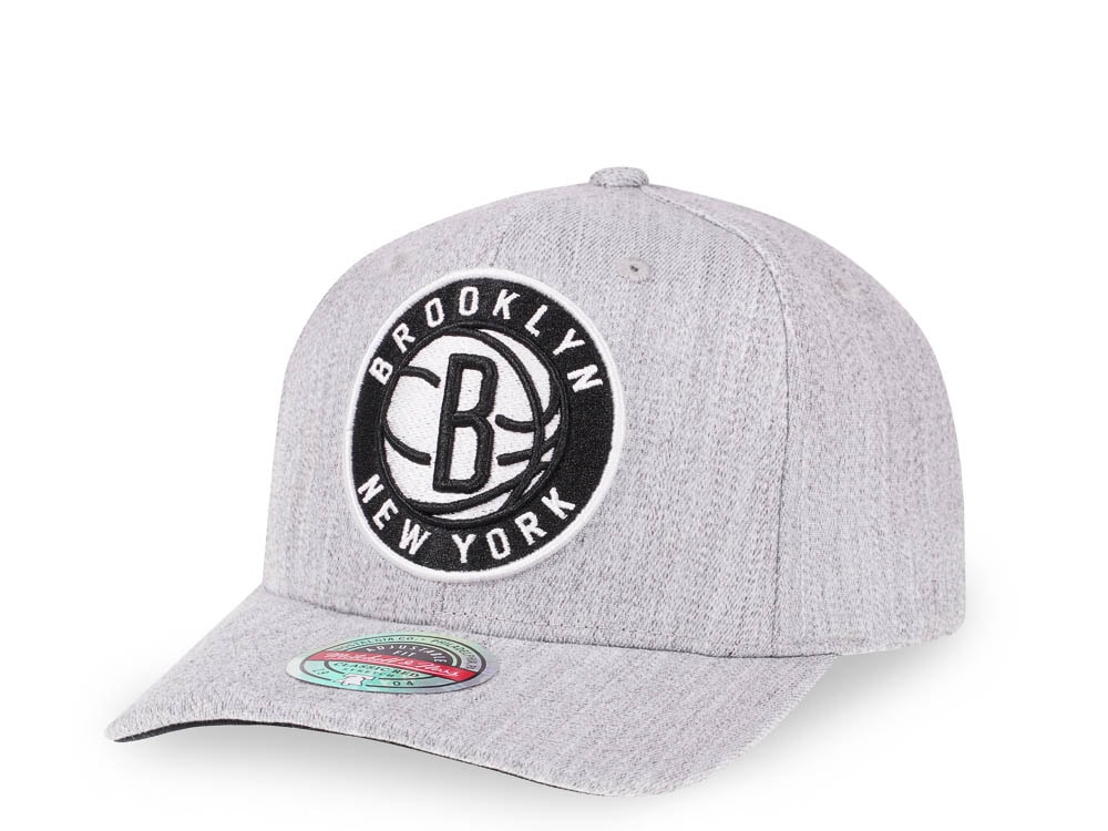 Mitchell & Ness Brooklyn Nets Heather Gray Red Line Flex Snapback Casquette