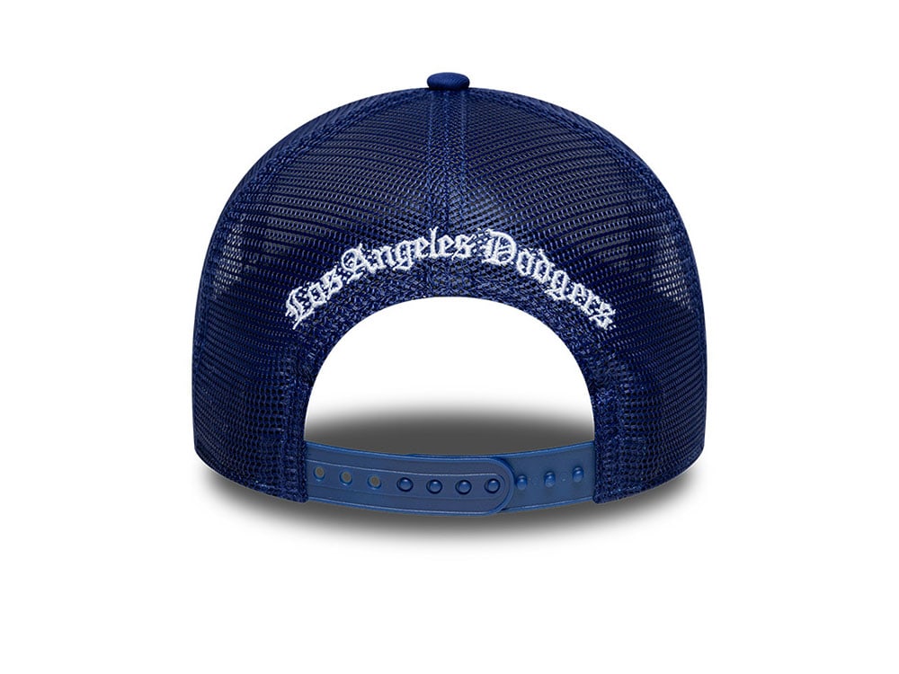 New Era Los Angeles Dodgers Wordmark Blue Prime Edition 9Forty A Frame Trucker Snapback Casquette