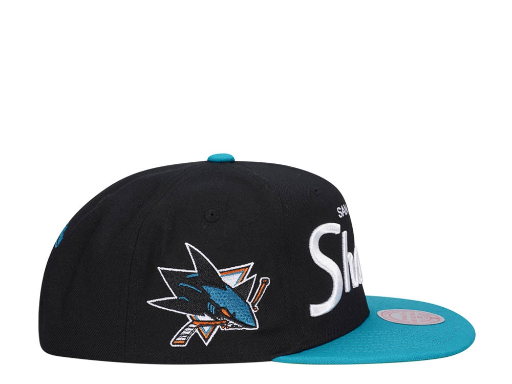 Mitchell & Ness San Jose Sharks Vintage Script Snapback Casquette