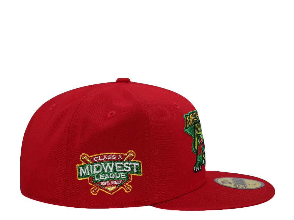 New Era Michigan Battle Cats Midwest League Red Prime Edition 59Fifty Fitted Casquette