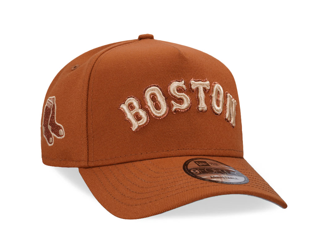 New Era Boston Red Sox Earthy Copper 9Forty A Frame Snapback Casquette