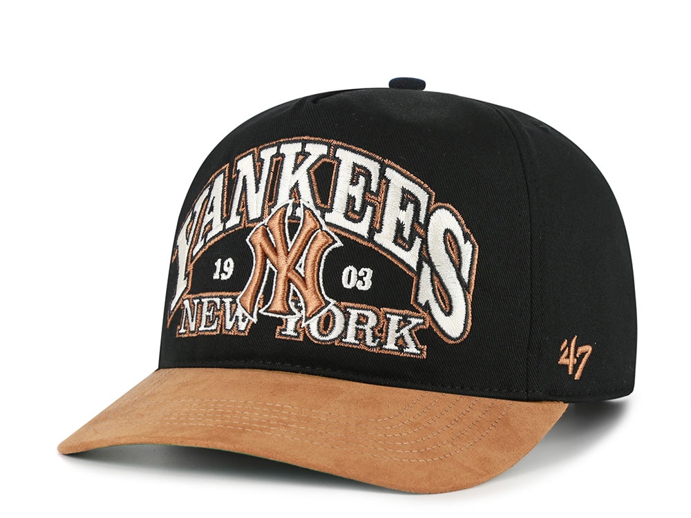 47 Brand New York Yankees Suede Visor Black Hitch Snapback Casquette