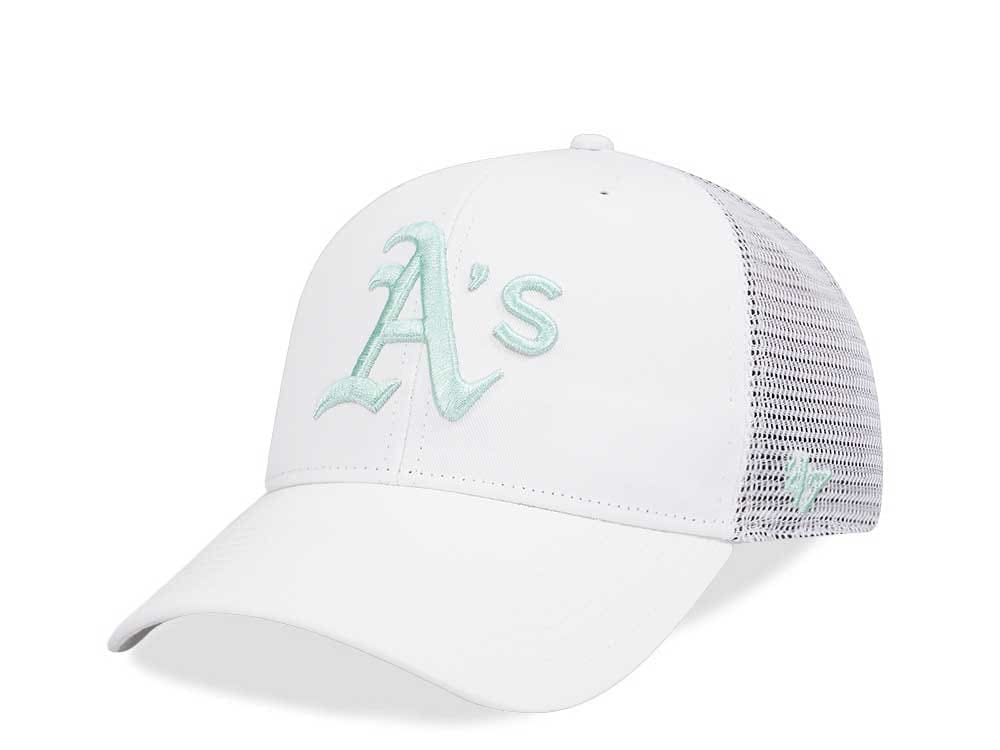 47Brand Oakland Athletics White Branson MVP Trucker Snapback Casquette