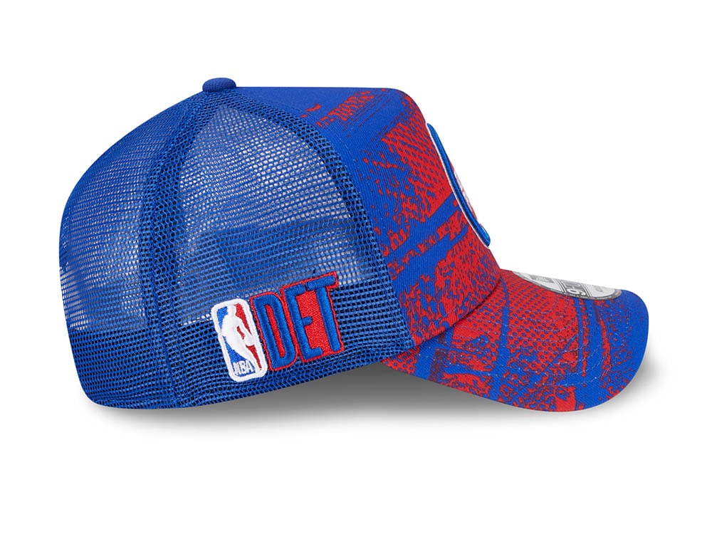 New Era Detroit Pistons NBA Tip Off 2024 Trucker 9Forty A Frame Snapback Casquette
