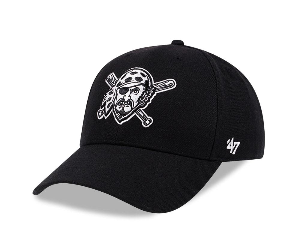 47Brand Pittsburgh Pirates Black and White Classic Snapback Casquette