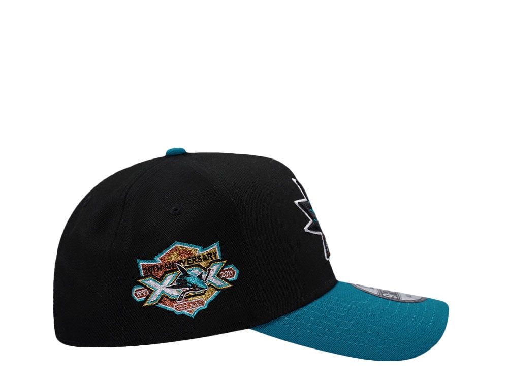 New Era San Jose Sharks 20th Anniversary Black Two Tone Edition 9Forty A Frame Snapback Casquette