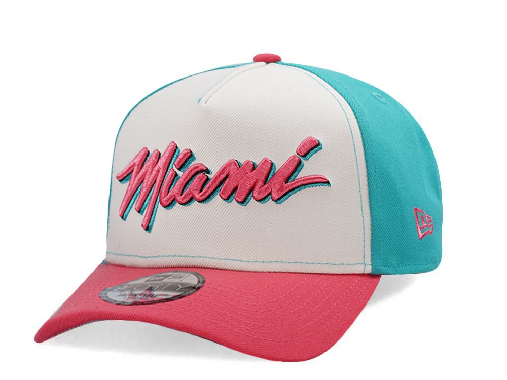 New Era Miami Heat Coral Two Tone Edition 9Forty A Frame Snapback Casquette