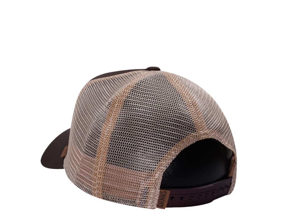 Djinns HFT Coffee Club Head Dark Brown Trucker Snapback Casquette