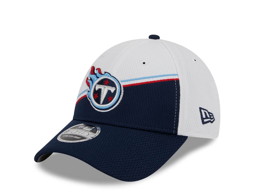 New Era Tennessee Titans NFL Sideline 2023 Navy White  9Forty Snapback Casquette