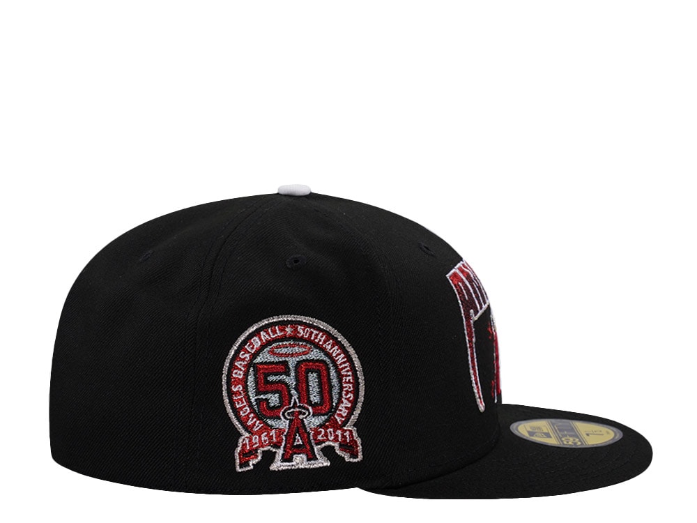 New Era Anaheim Angels 50th Anniversary Black Prime Edition 59Fifty Fitted Casquette