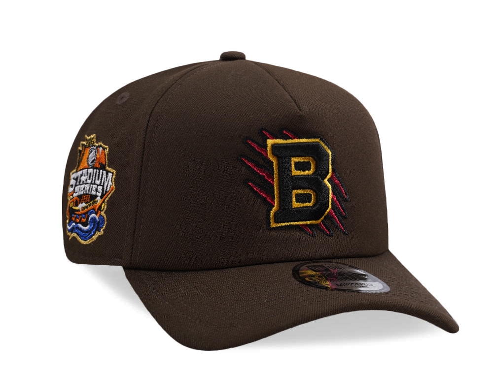 New Era Boston Bruins Stadium Series 2026 Walnut Prime Edition 9Forty A Frame Snapback Casquette