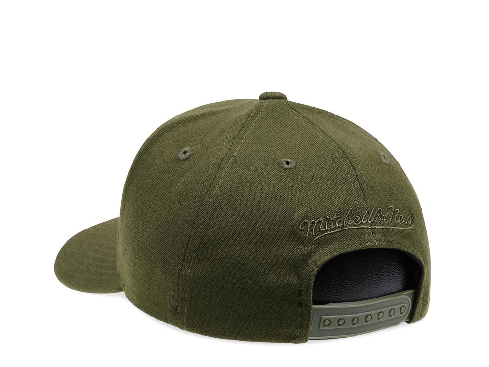 Mitchell & Ness Los Angeles Lakers Wood Leatherbadge Red Line Flex Snapback Casquette