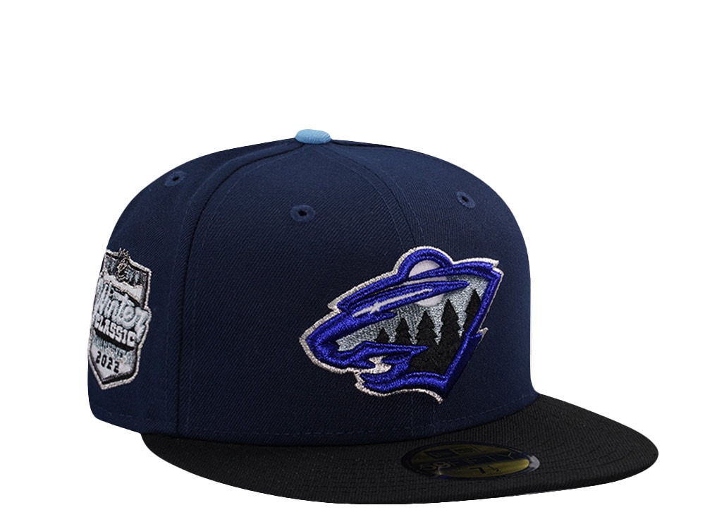 New Era Minnesota Wild Winter Classic 2022 Ocean Blue Two Tone Edition 59Fifty Fitted Casquette