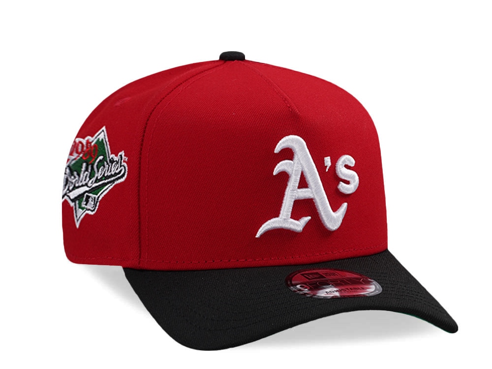 New Era Oakland Athletics World Series 1989 Scarlet Two Tone Edition 9Forty A Frame Snapback Casquette