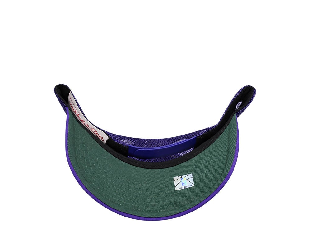 Mitchell & Ness Milwaukee Bucks Purple Billboard Trucker Snapback Casquette