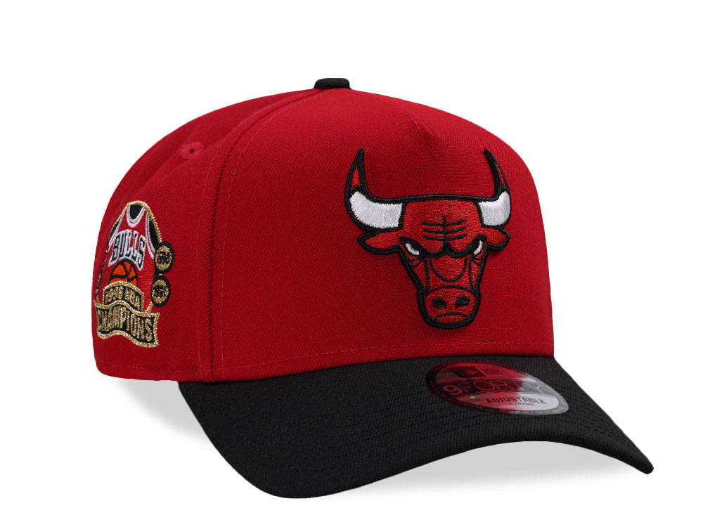 New Era Chicago Bulls NBA Champions 1996 Scarlet Two Tone Edition 9Forty A Frame Snapback Casquette