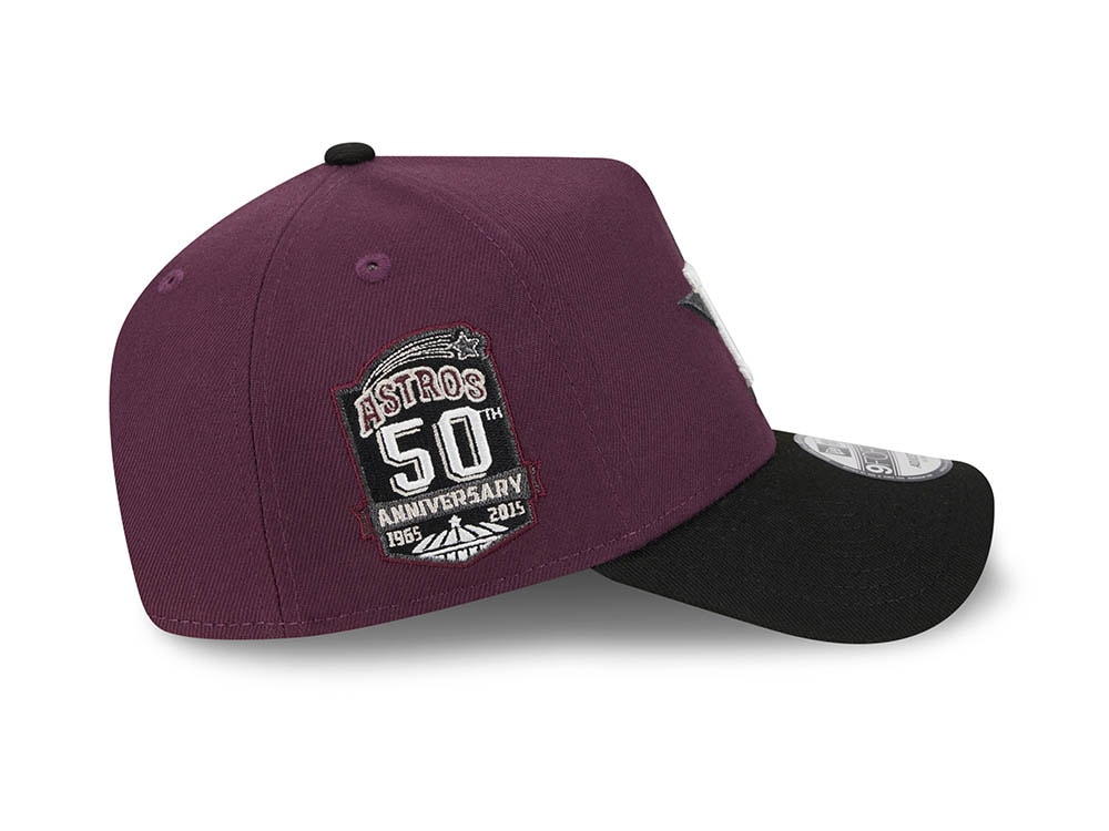 New Era Houston Astros 50th Anniversary Two Tone Plum 9Forty A Frame Snapback Casquette