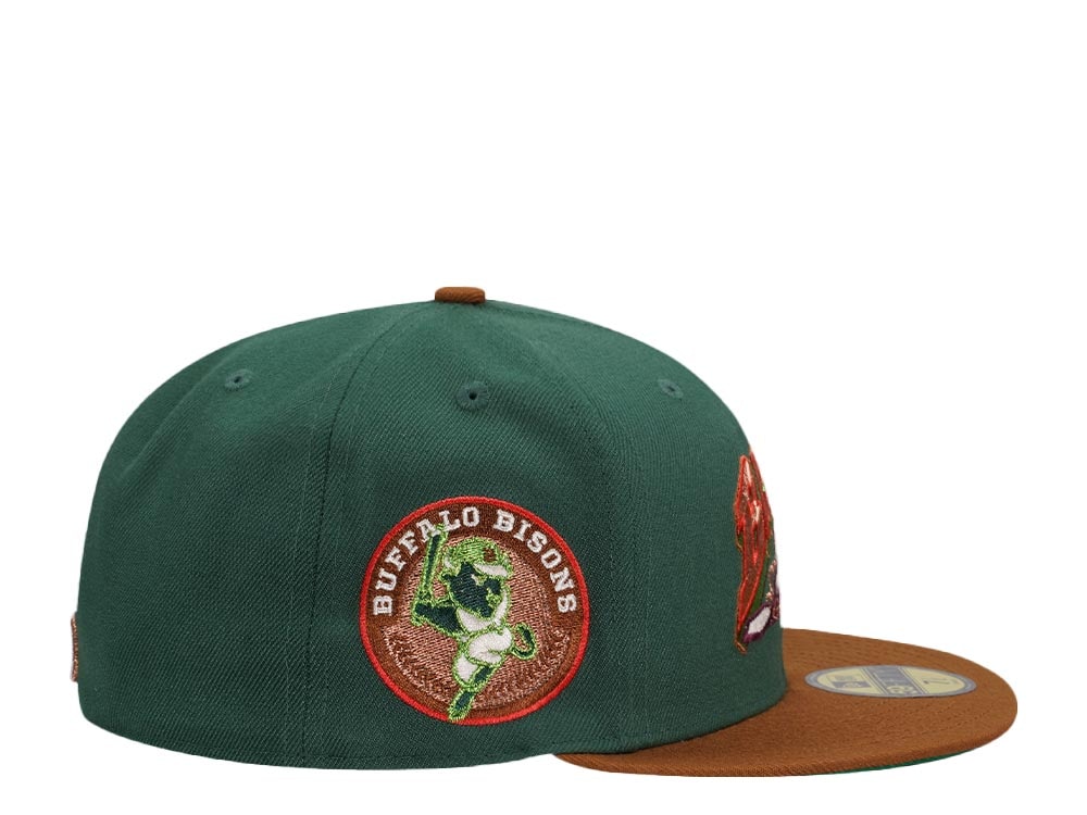New Era Buffalo Bisons Green Copper Metallic Elite Two Tone Edition 59Fifty Fitted Casquette