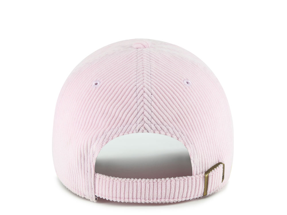 47 Brand New York Yankees Corduroy Pink Base Runner Clean Up Strapback Casquette
