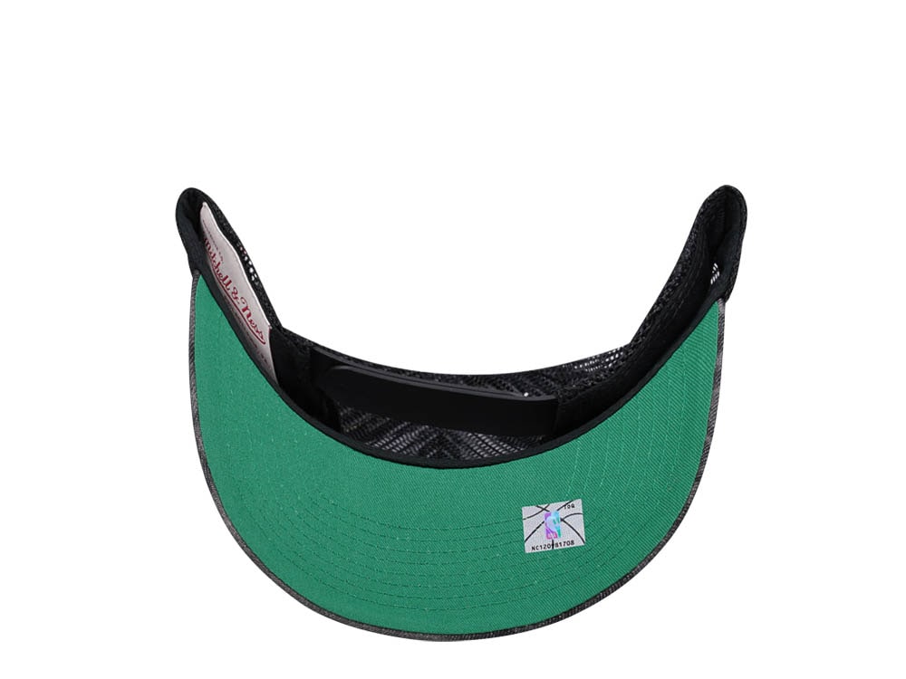 Mitchell & Ness Boston Celtics Burnt Ends Black Trucker Snapback Casquette