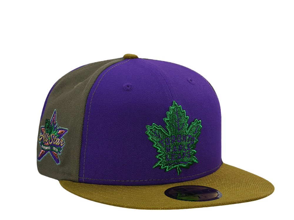 New Era Toronto Maple Leafs All Star Game 2024 Olive Purple Two Tone Edition 59Fifty Fitted Casquette